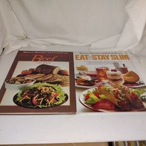 2 Better Homes and Gardens Cookbooks :Eat & Stay Slim, All-Time Favorite Beef Re